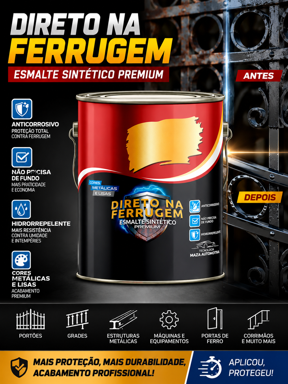 ESMALTE MARITIMO DIRETO FERRUGEM - LINHA PRO