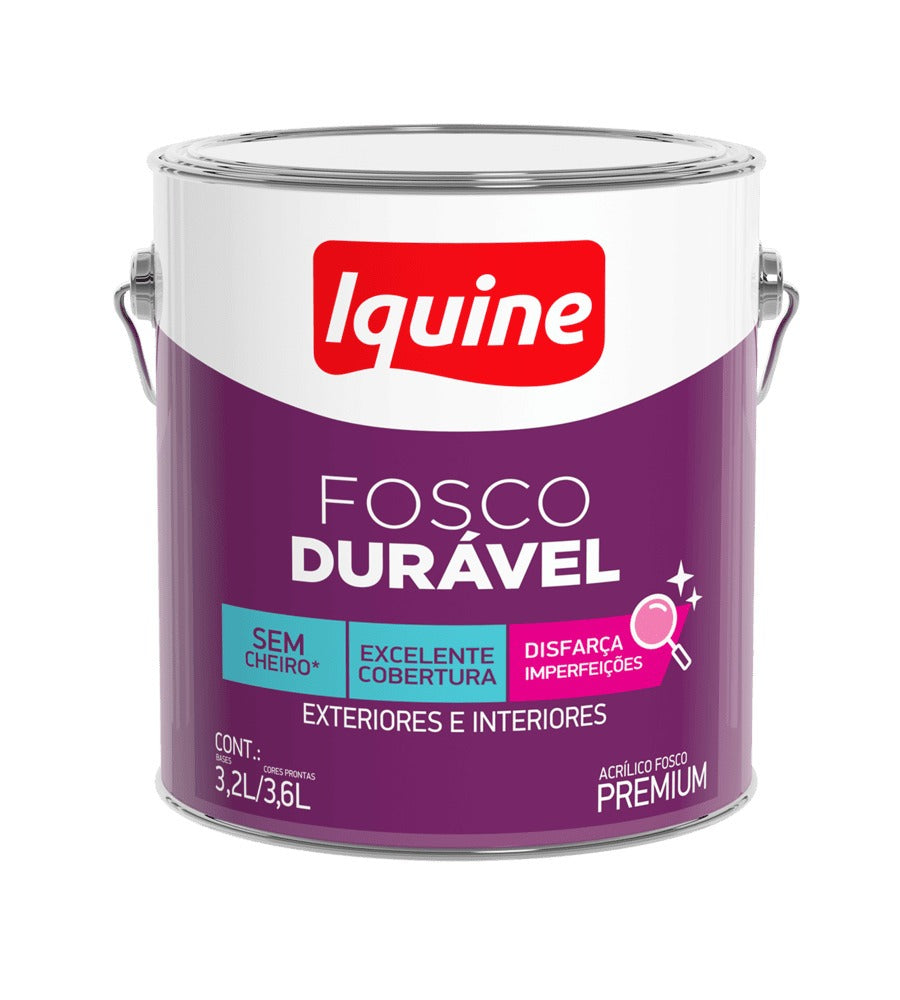Tinta Acrílica Fosca Premium 3,6L Gelo - Fosco Durável