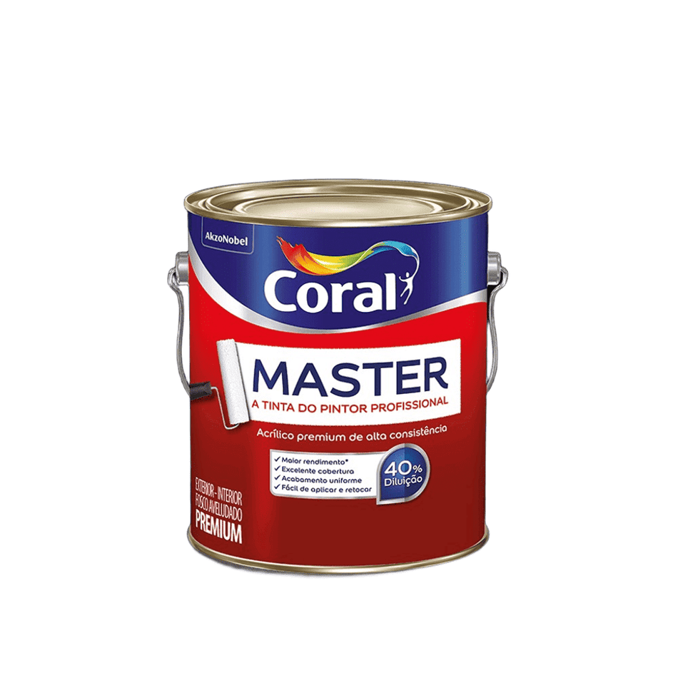 Tinta Acrílica Fosca Premium Coral Master 3,6L