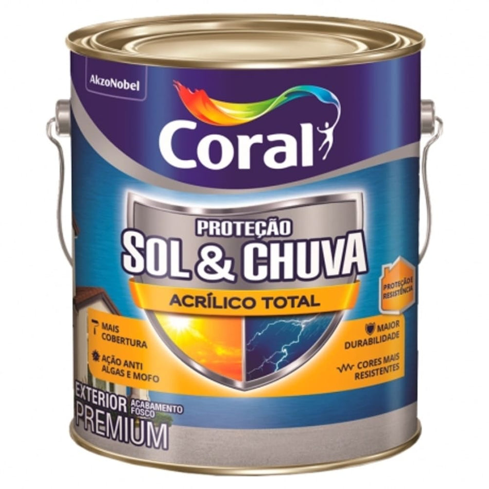 Tinta Premium Acrílico Total Sol e Chuva 3,6L