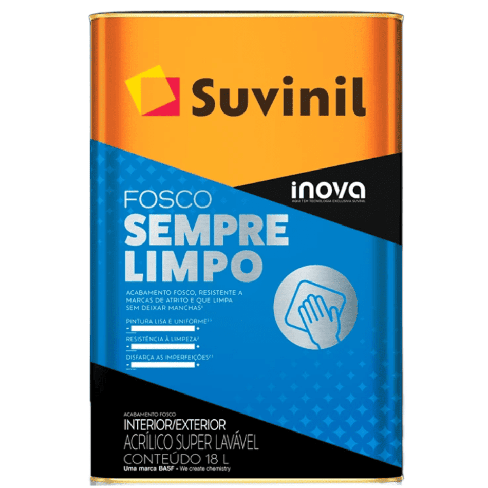 Tinta Acrílica Superlavável 18L Branco - Sempre Limpo Inova