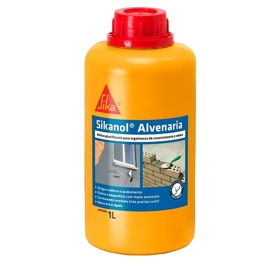 ADITIVO PLASTIFICANTE P/MASSA E REBOCO 1,0L - SIKANOL