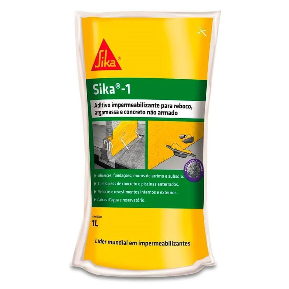 ADITIVO P/MASSA E CONCRETO 1,0L - SIKA 1