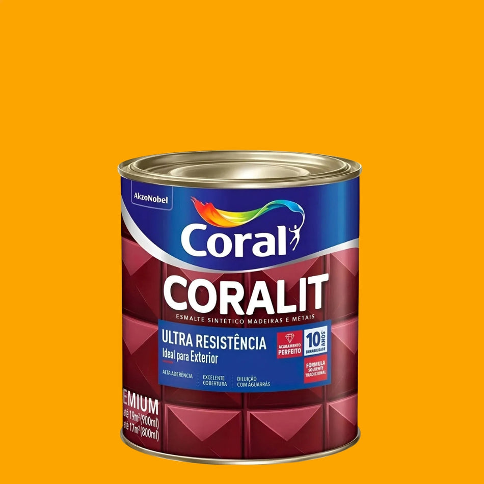 Esmalte Premium Brilhante Coralit Ultra Resistencia 900ml