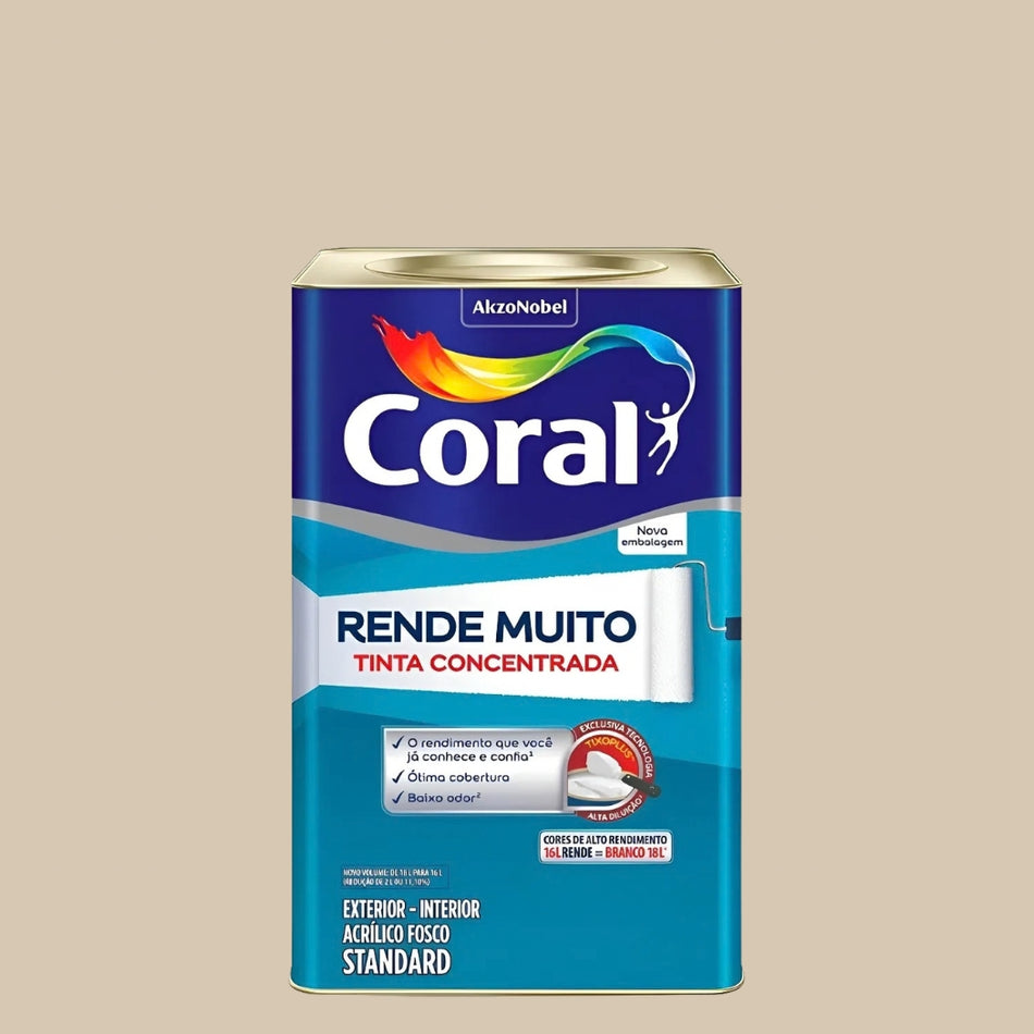 Tinta Acrílica Fosca Coral Rende Muito 16L