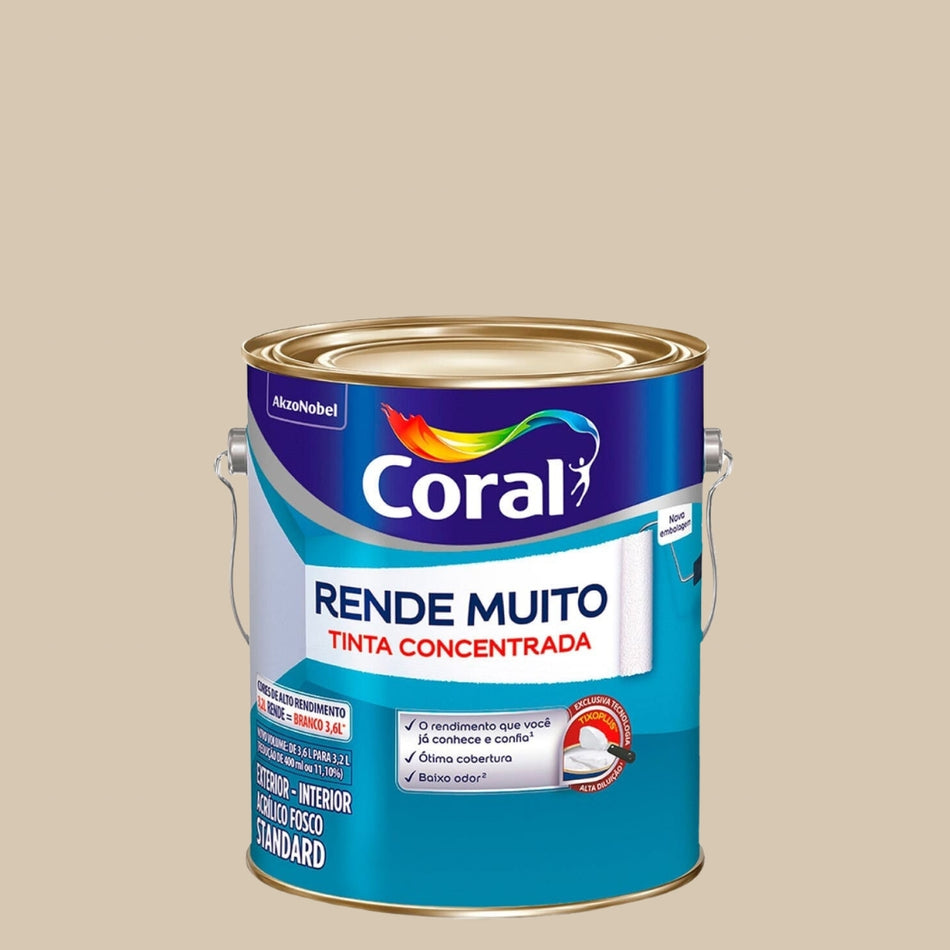 Tinta Acrílica Fosca Coral Rende Muito 3,2L