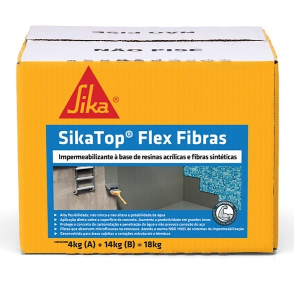 ARGAMASSA POLIMERICA 18KG - P/CX.DAGUA/PISCINA - SIKATOP FLEX