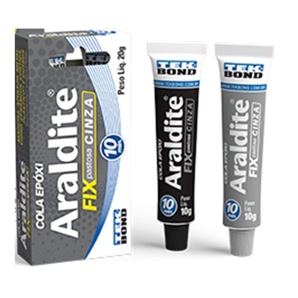 Cola Epoxi Araldite Fix 20G Cinza - Cola Debaixo D'Agua