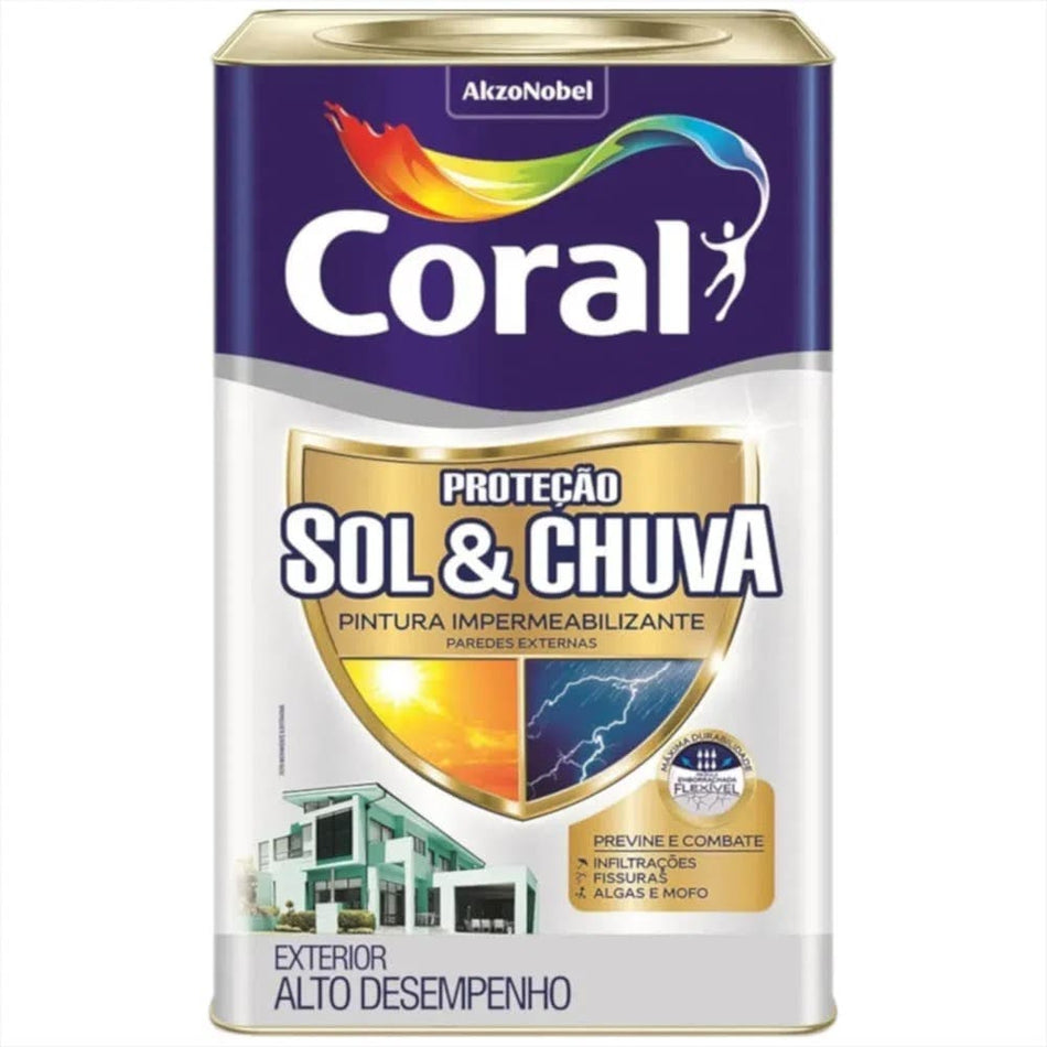 Coral Proteção Sol E Chuva Impermeabilizante Branco 18L