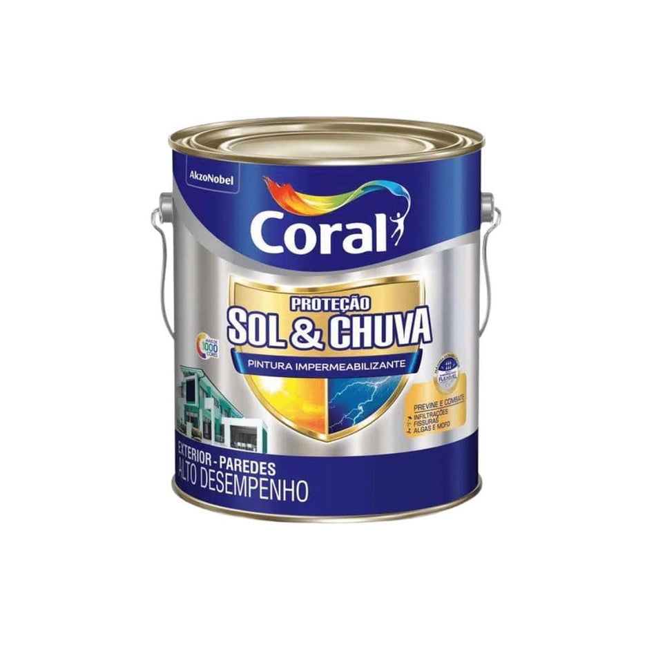 Coral Proteção Sol E Chuva Impermeabilizante Branco 3,6L