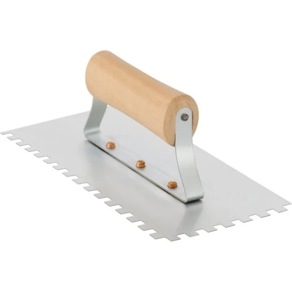 Desempenadeira Aco Dentada 12X25Cm - Cabo Madeira Fechado - 848