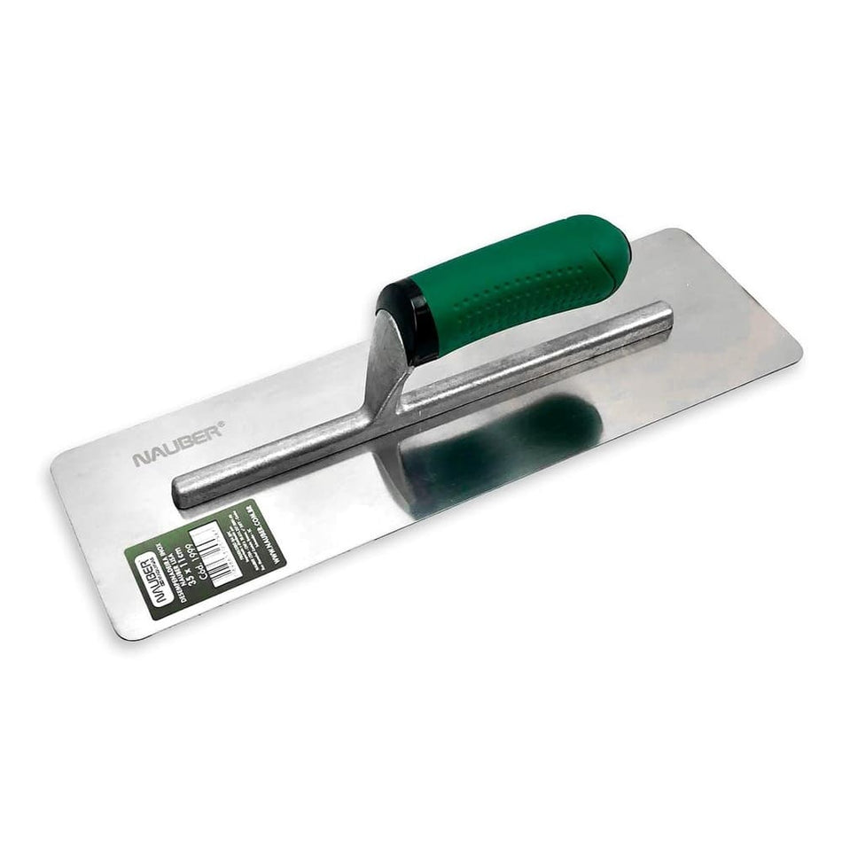 DESEMPENADEIRA ACO INOX 11X35CM LISA - CABO BORRACHA ABERTO - 4477