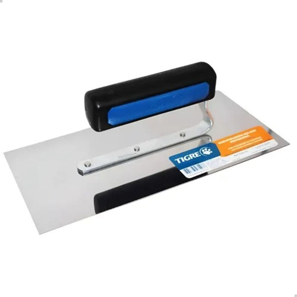 Desempenadeira Aco Inox 12X25Cm - 2150/25 - Cabo Aberto