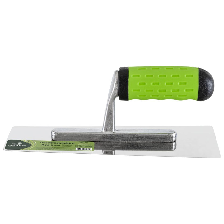 Desempenadeira Aco Inox P/Efeitos 10X25Cm - Cabo Borracha Aberto - 878
