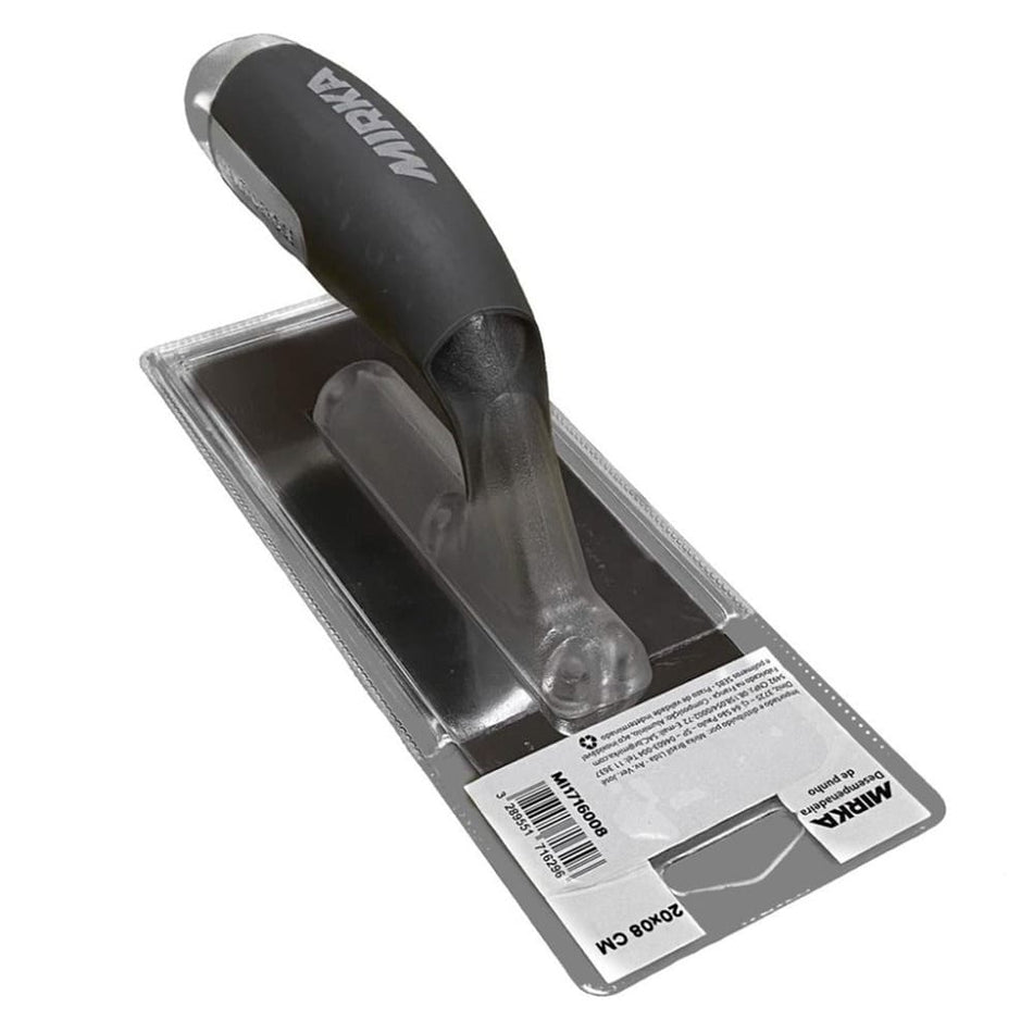 DESEMPENADEIRA ACO INOX P/MASSA CORRIDA - 20X08CM - DE PUNHO