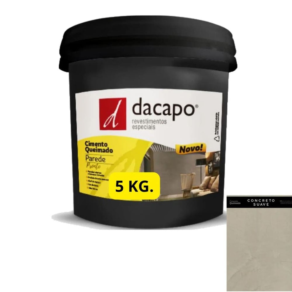 EFEITO CIMENTO QUEIMADO 5KG CONCRETO SUAVE - PAREDE PRONTO - P/INTERIOR