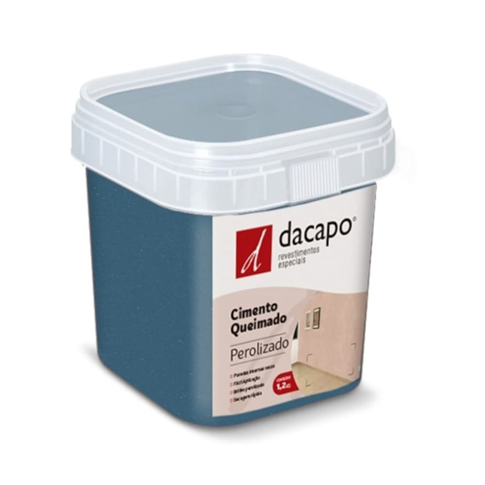 EFEITO CIMENTO QUEIMADO PEROLIZADO 1,2KG AZUL - INTERIOR
