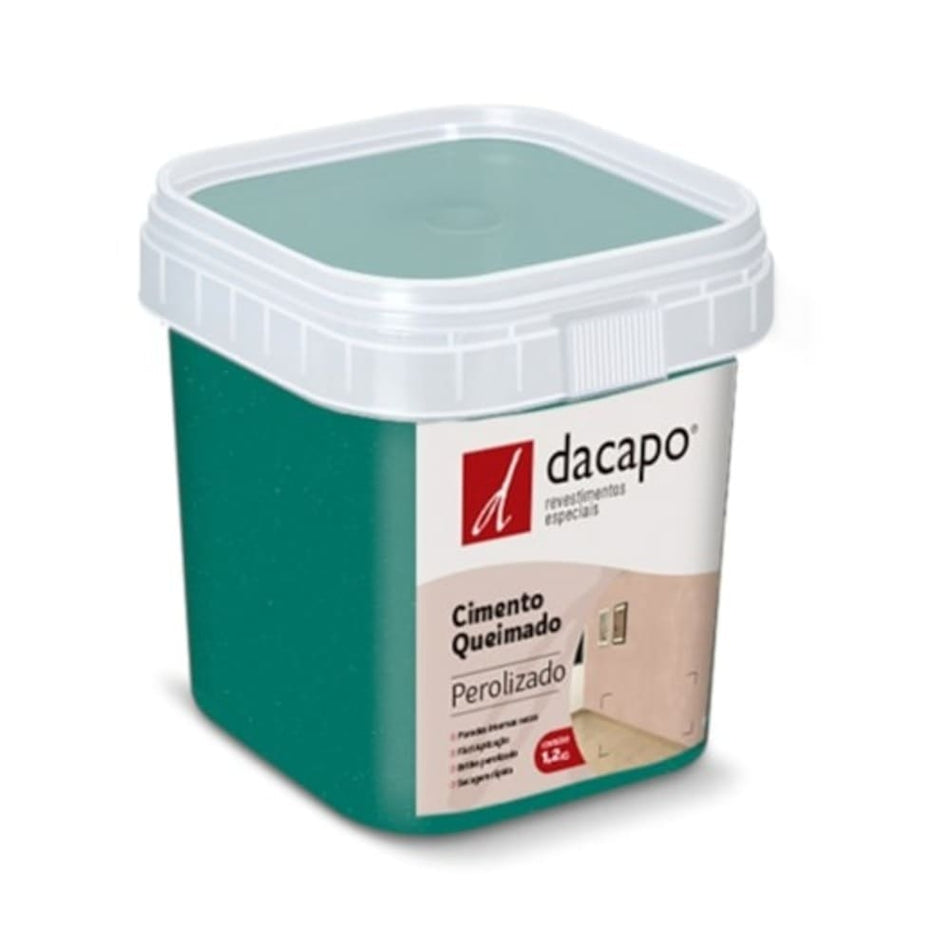 EFEITO CIMENTO QUEIMADO PEROLIZADO 1,2KG VERDE - INTERIOR