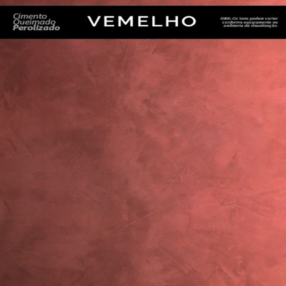 EFEITO CIMENTO QUEIMADO PEROLIZADO 1,2KG VERMELHO - INTERIOR