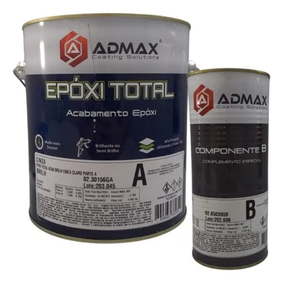 EPOXI BRILHANTE 3,6L CINZA ESCURO - C/CATAL. - EPOXI TOTAL
