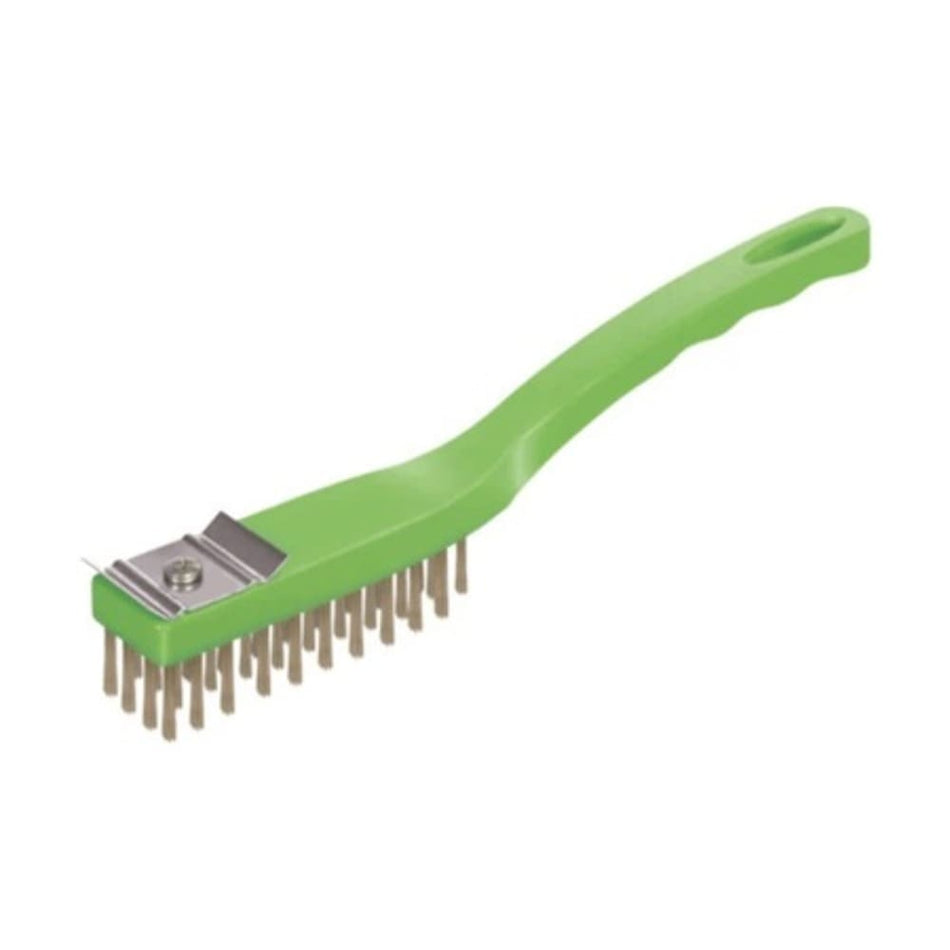 Escova Aco C/Cabo - 828 - 4 Fileiras E Raspador