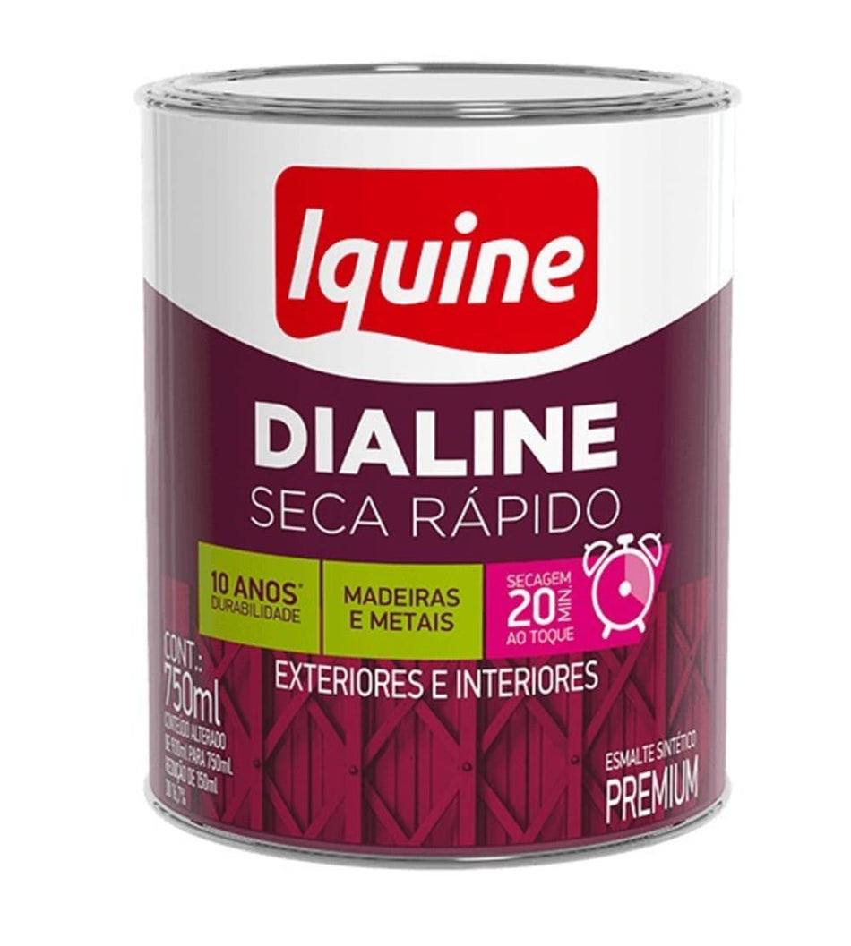 Esmalte Acetinado Premium 0,750L Gelo - Seca Rapido - Dialine
