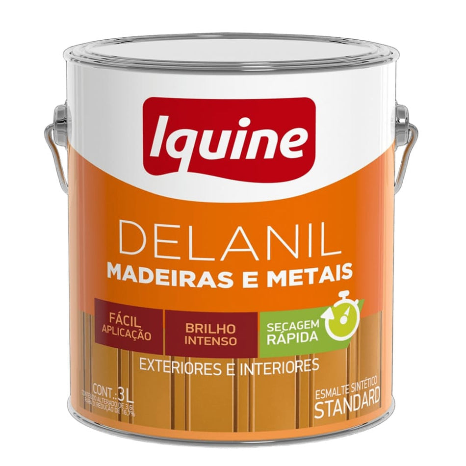 Esmalte Brilhante Iquine Delanil Madeiras e Metais 3L