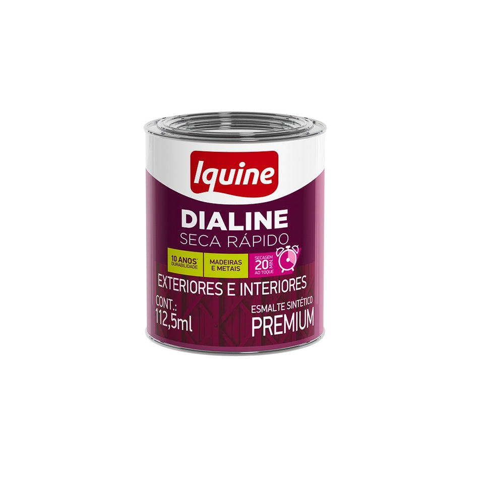 Esmalte Brilhante Premium 0,1125L Amarelo - Seca Rapido - Dialine