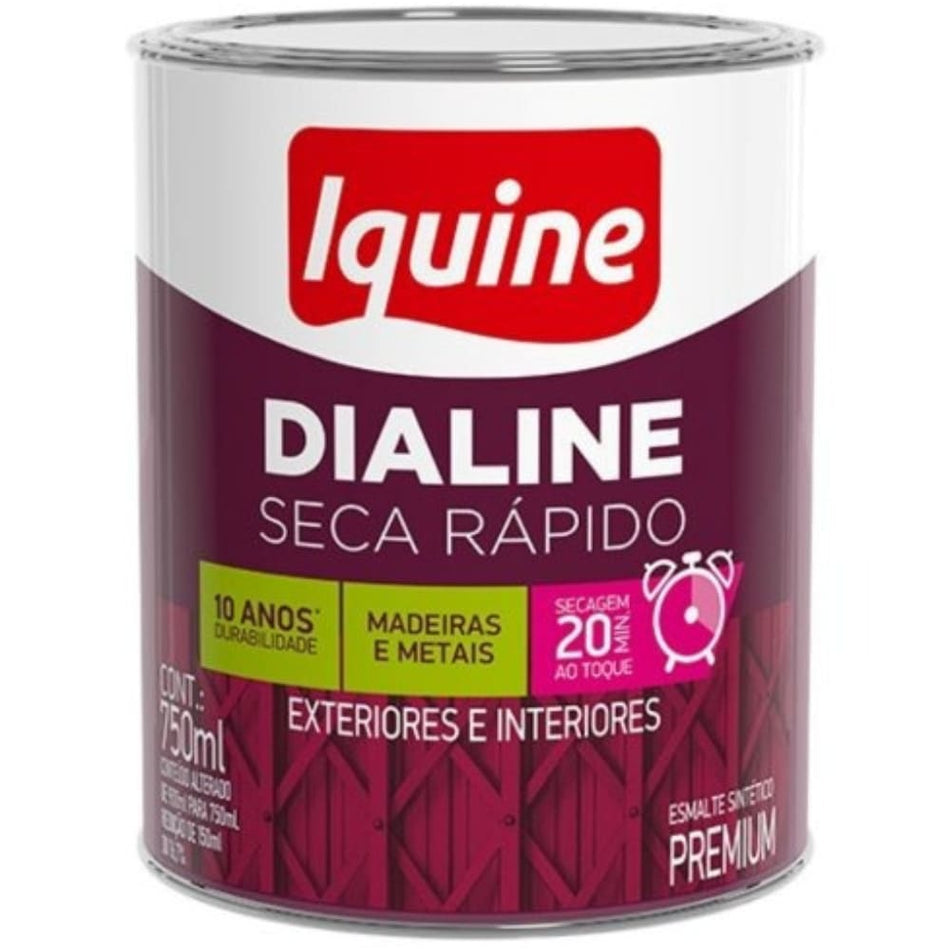 Esmalte Brilhante Premium 0,1125L Verde Folha - Seca Rapido - Dialine
