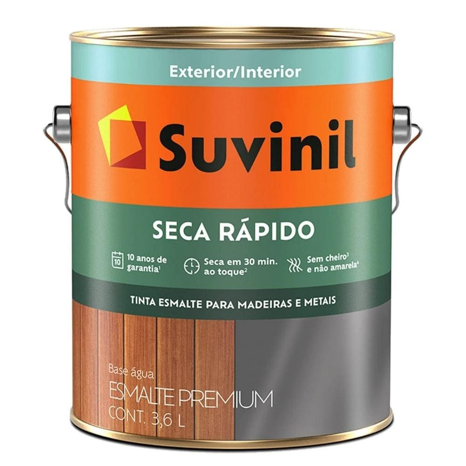 Esmalte Brilhante Suvinil Base d'Água Cor e Proteção 3,6L Marfim