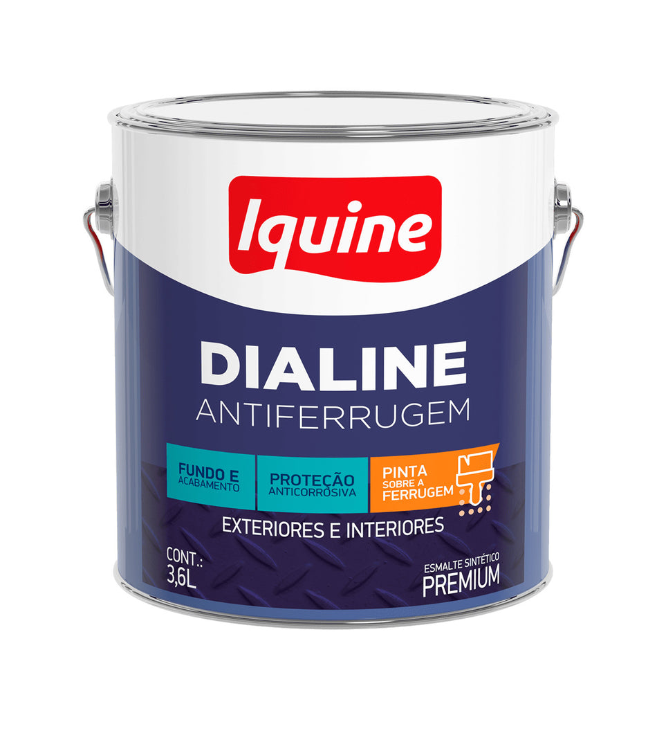 Esmalte Dupla Acao 0,9L Branco - Antiferrugem Dialine