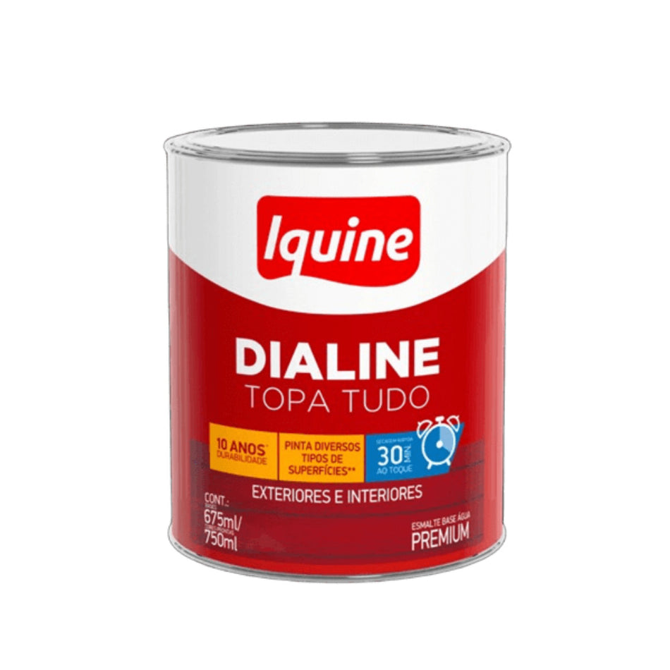Esmalte Fosco B.Agua 0,750L Preto - Dialine Topa Tudo