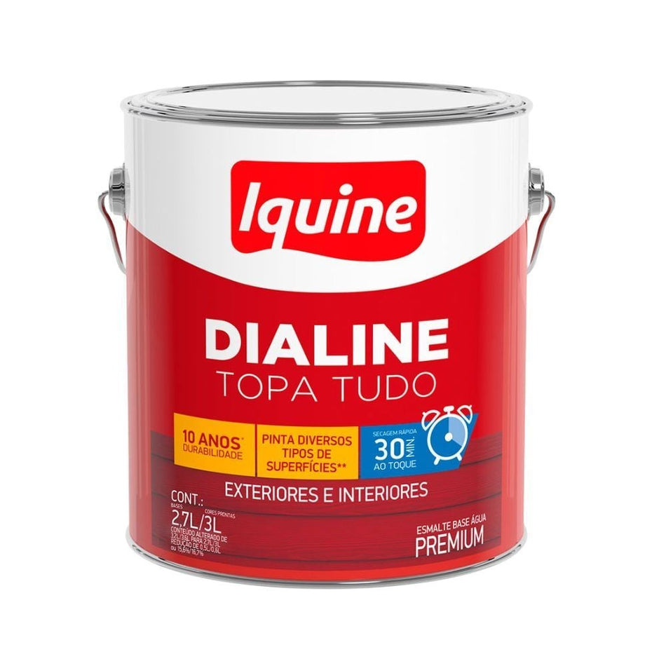 Esmalte Fosco B.Agua 3,0L Preto - Dialine Topa Tudo