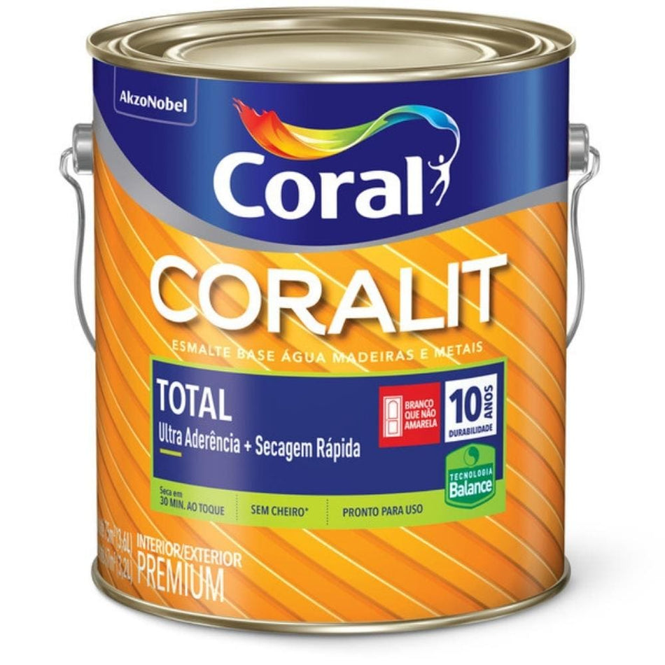 Esmalte Premium Fosco Base Água Coralit Secagem Rápida 3,6L