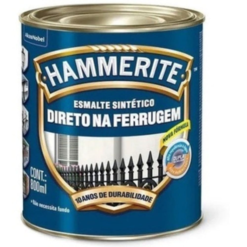 Esmalte Hammerite Direto na Ferrugem 800ml Preto