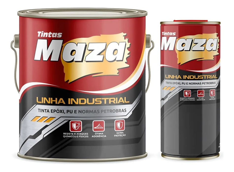 ESMALTE INDUSTRIAL BRILHANTE PU 3,6L CINZA MEDIO N5 - KIT M677