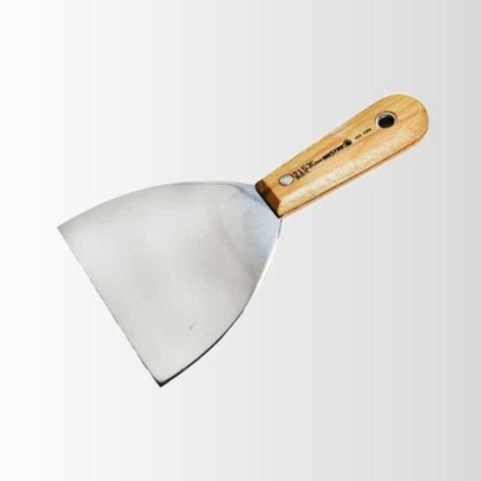 Espatula 10Cm - 4" - Aco Inox - Cabo Madeira - 2153