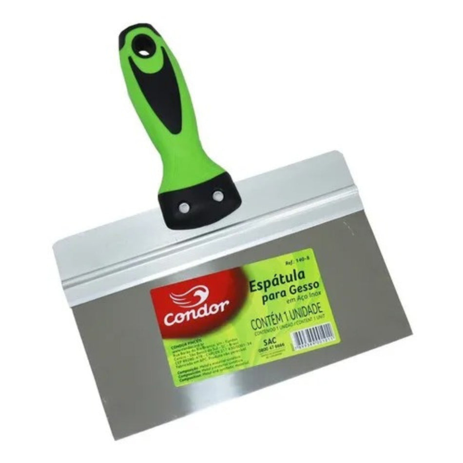 ESPATULA 20CM - 8" - ACO INOX P/DRYWALL - 140
