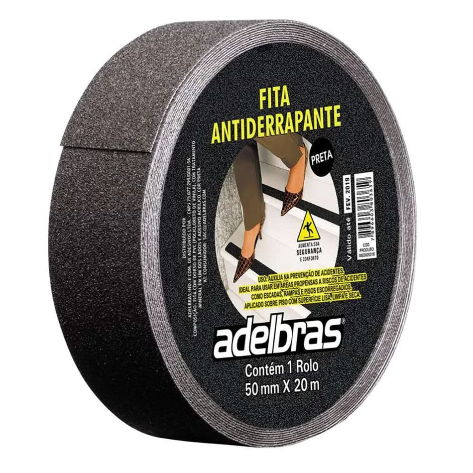 FITA ANTIDERRAPANTE 50MMX20M PRETA