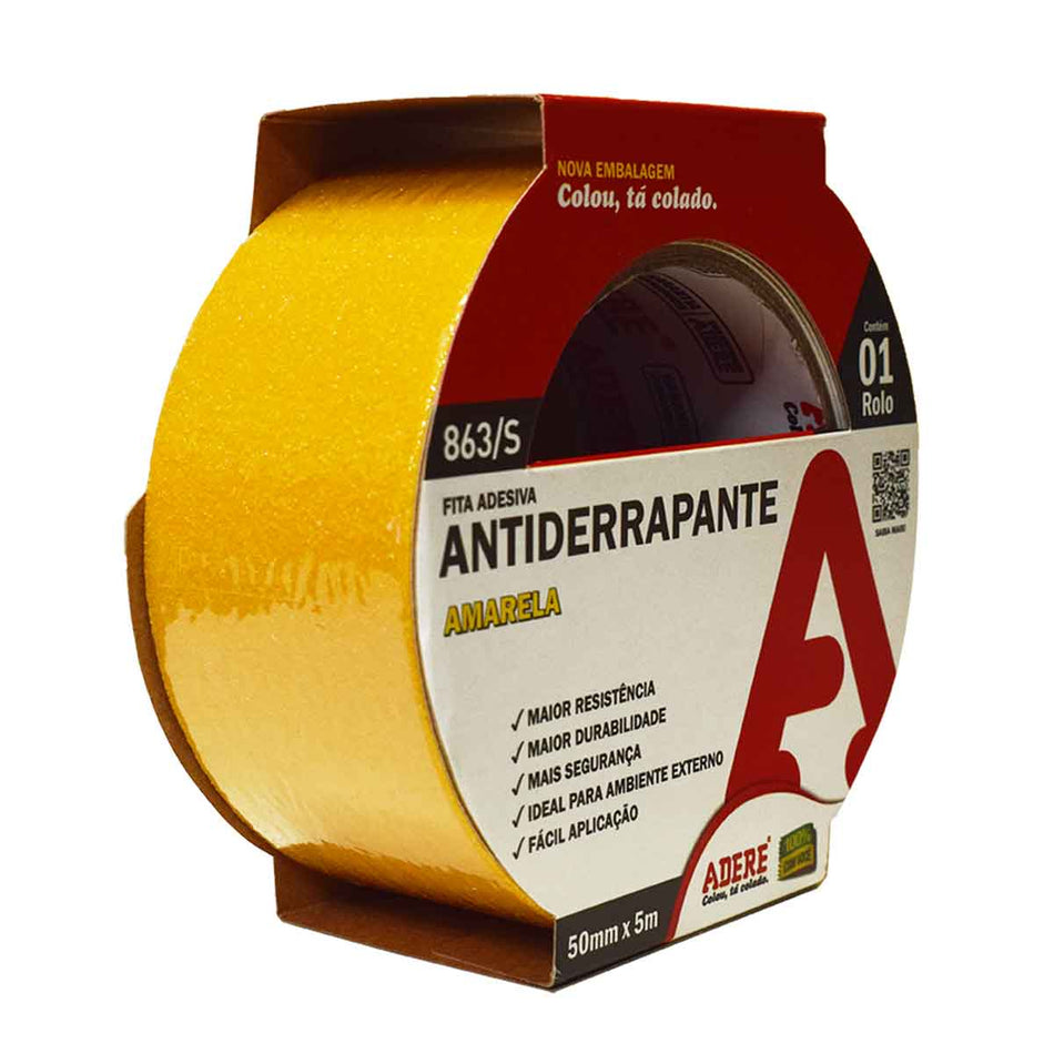 Fita Antiderrapante 50Mmx5M Amarela - 863S Adere