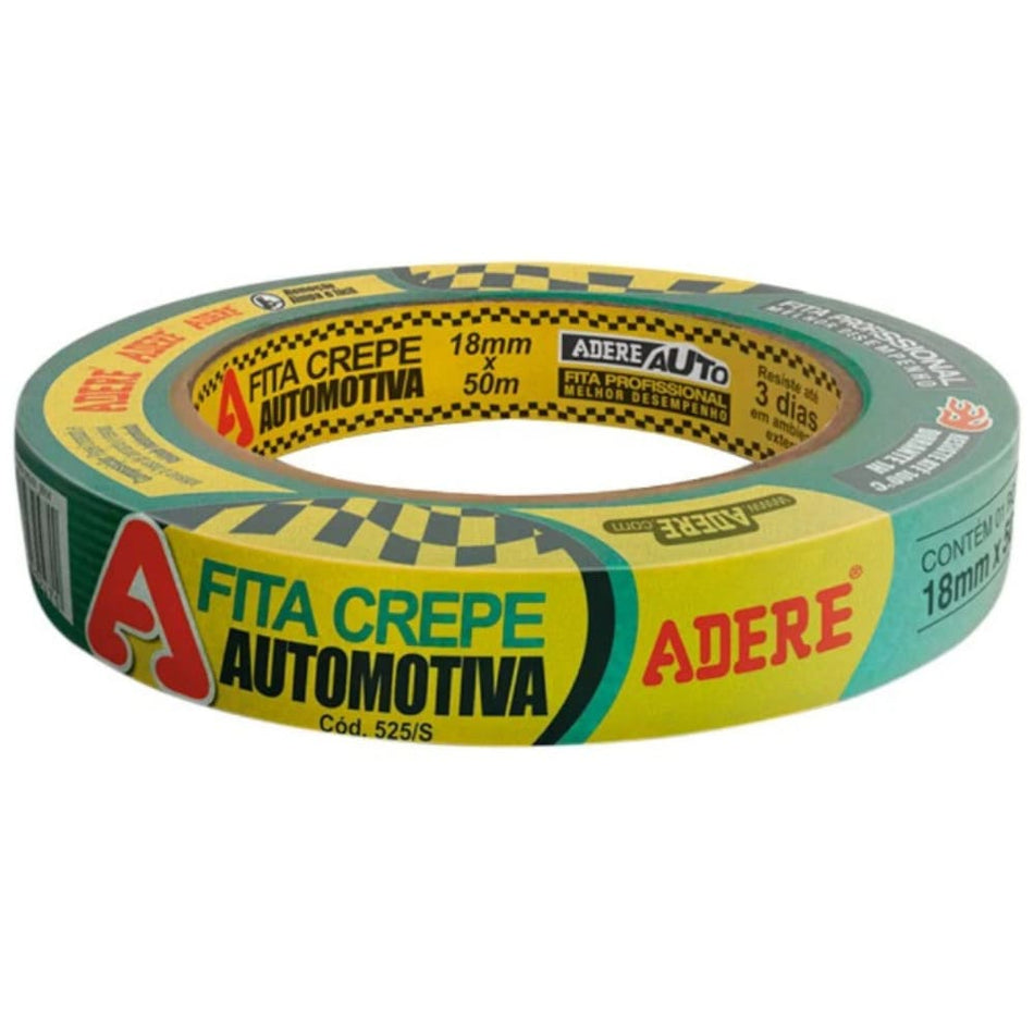 Fita Crepe 18Mmx40M Automotiva Verde - 525S