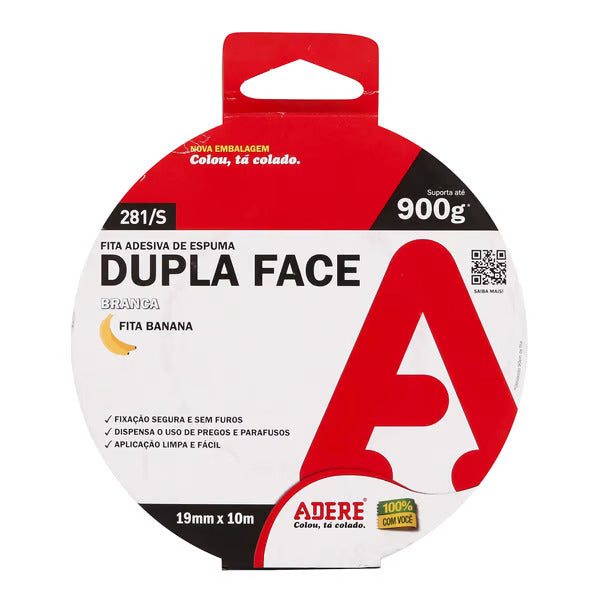 Fita Dupla Face 19Mm X10M - Espuma - 281S Adere