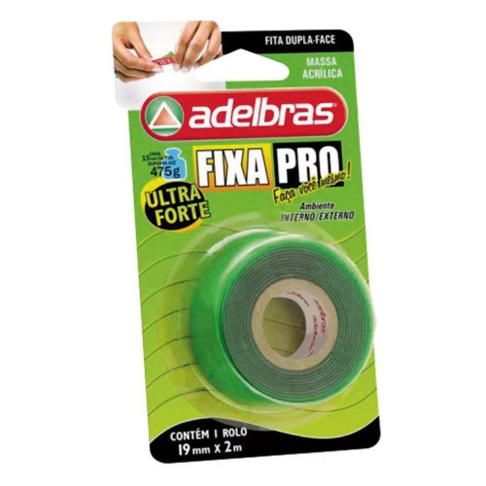 FITA DUPLA FACE 19MMX2,0M - FIXA PRO