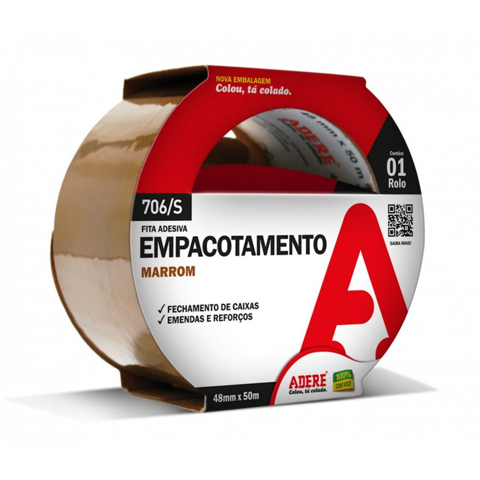 FITA EMPACOTAMENTO MARROM 45MMX40M - 706