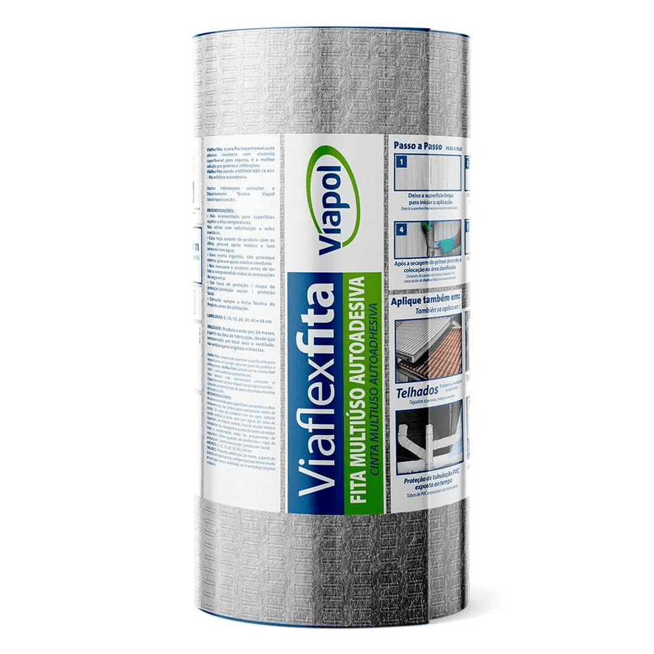 Fita Multiuso Aluminio - Rolo 30Cmx10M