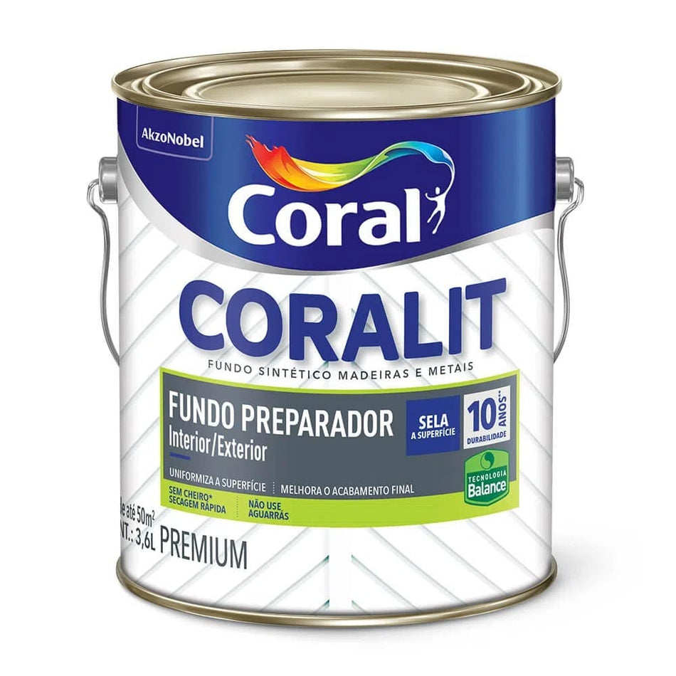 Fundo Preparador Madeira Base Agua Coralit Balance 3,6L