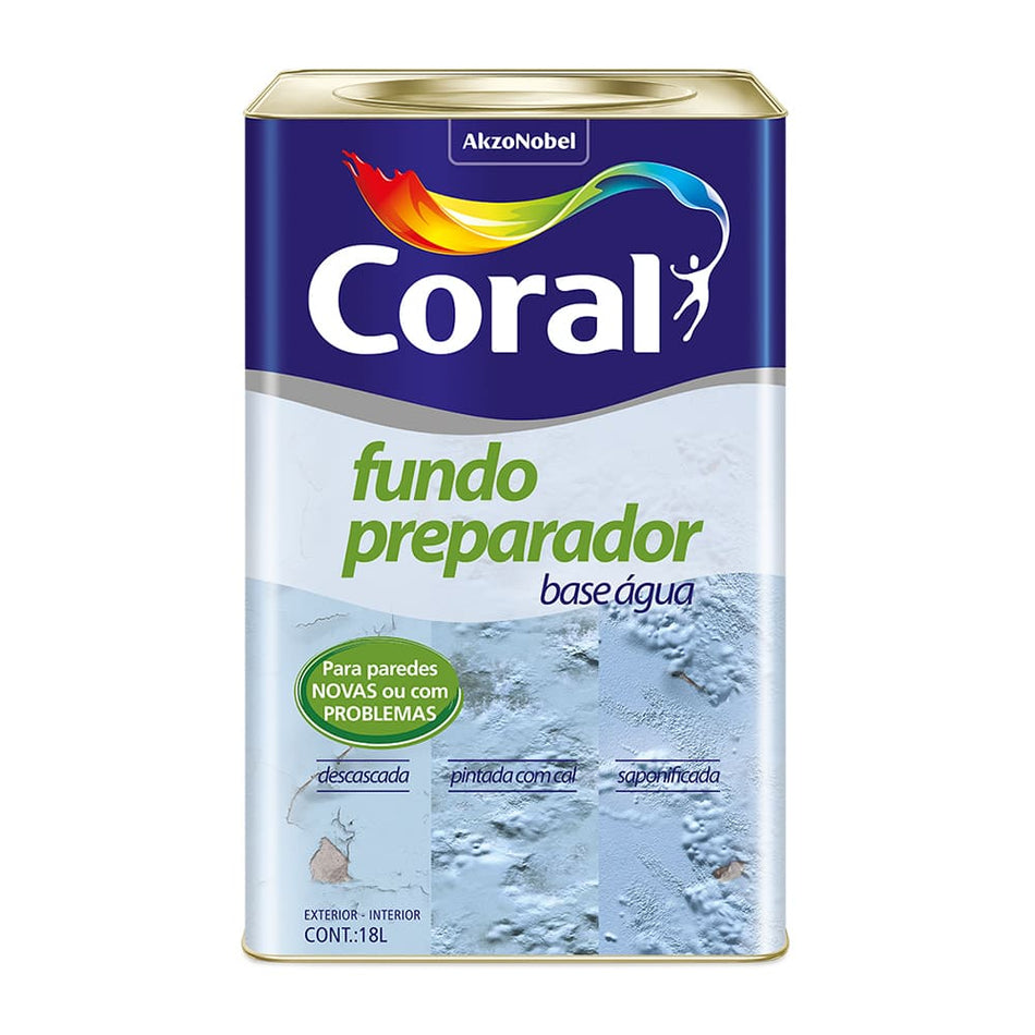Fundo Preparador Parede Base Agua Coral 18L