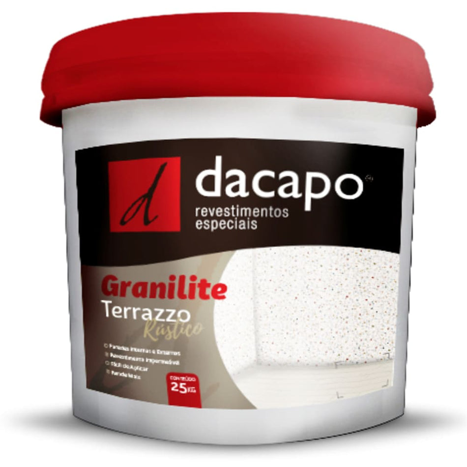 Granilite Dacapo Terrazzo 25Kg Branco - Balde