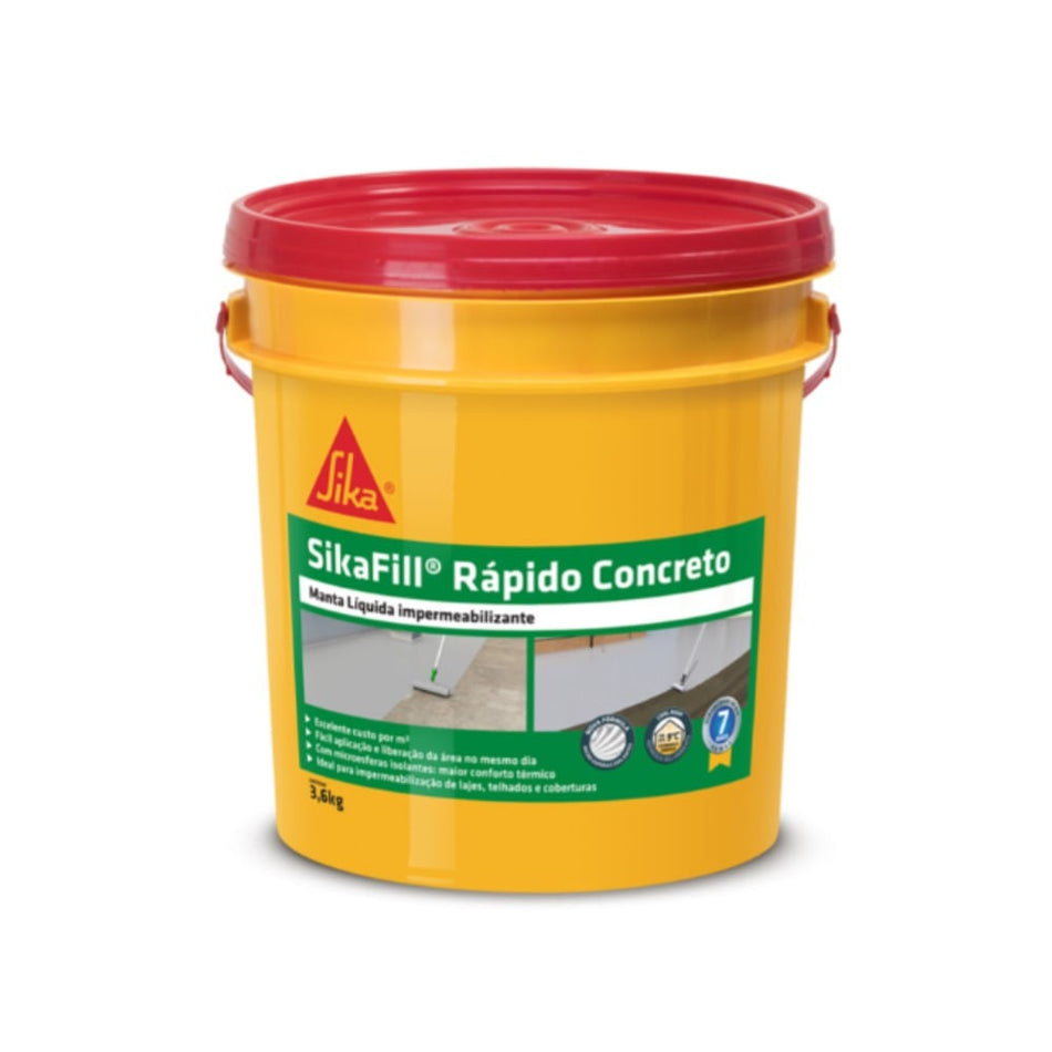 MANTA LIQUIDA 3,6KG BRANCO - SIKAFILL RAPIDO