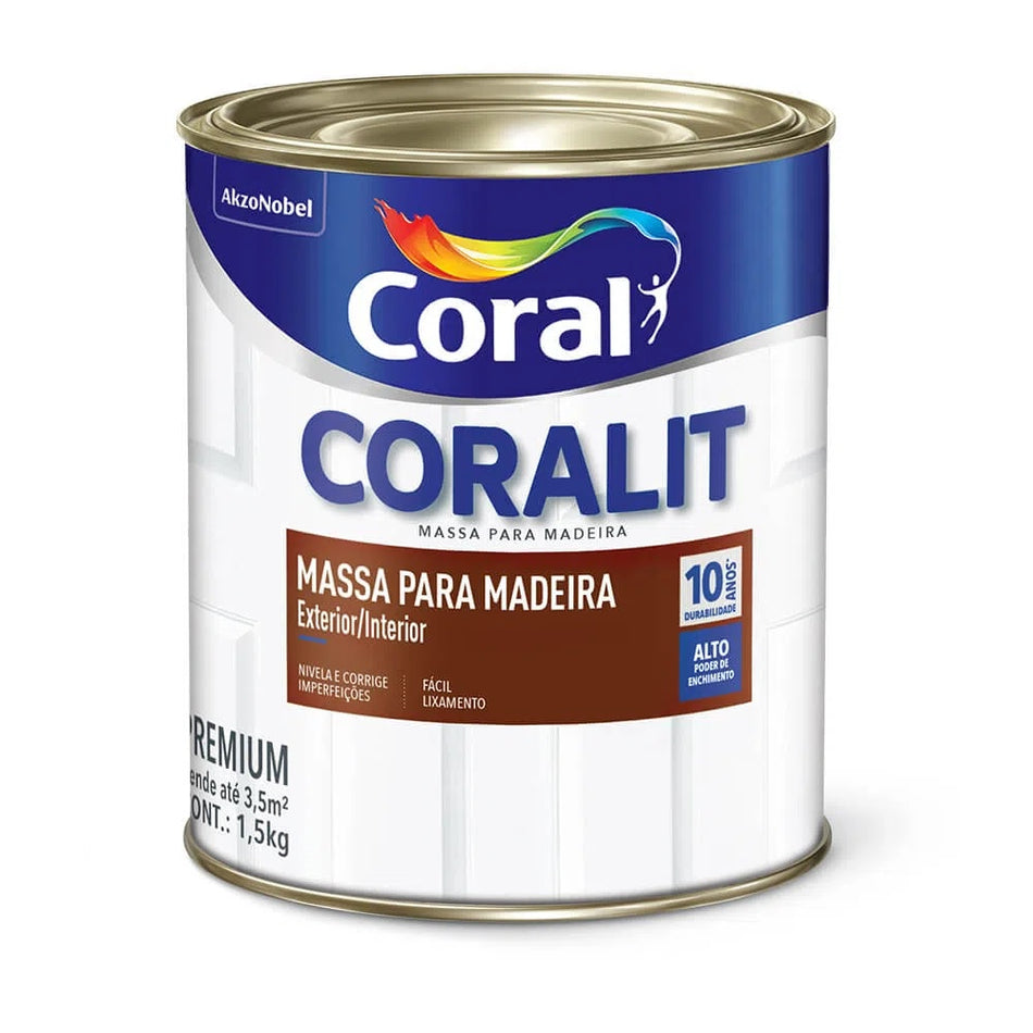 Massa Óleo Para Madeira Coralit Coral 900mL